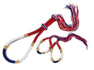 Stirnband und Armbinden Muay Thai Kampfschmuck : Thaistyle Thai Flag